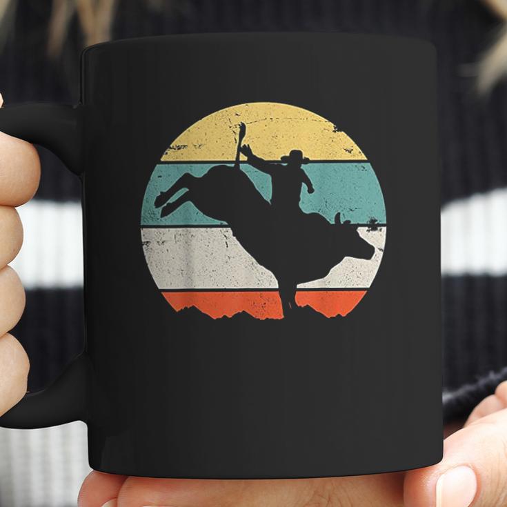 Bull Riding Rodeo Cowboy Western Country Retro Vintage Design Coffee Mug