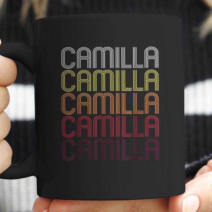 Camilla Retro Wordmark Pattern Vintage Style Coffee Mug