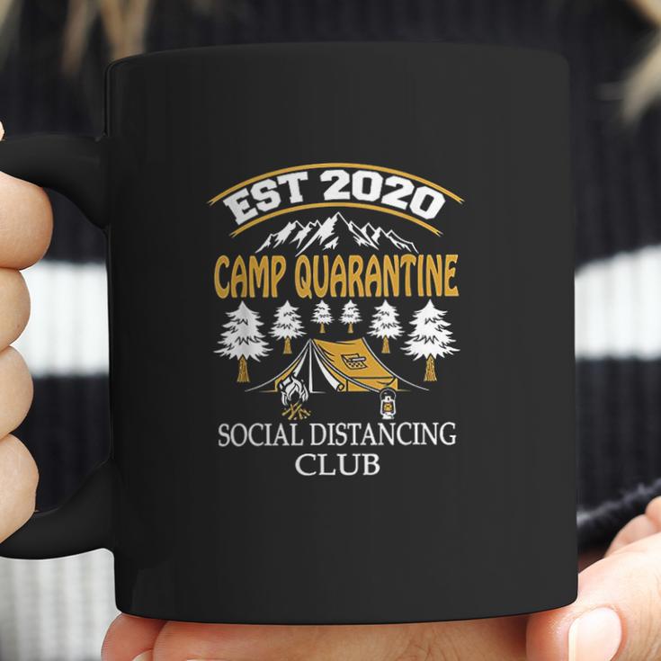 Camp Social Distancing Club Funny Camping Gift Coffee Mug