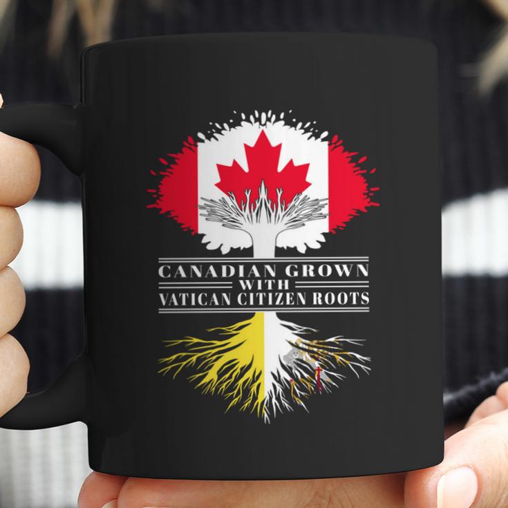 Canadian Grown With Vatican Citizen Roots Canada Vatican City Flag Tree Coffee Mug