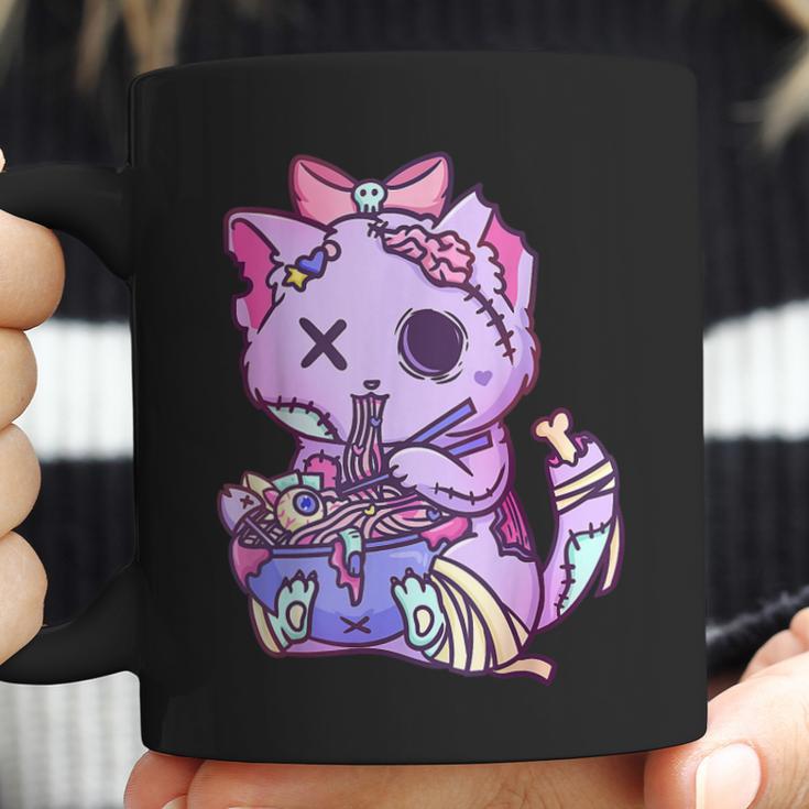 Cat Ramen Bowl Pastel Goth Nu Goth Anime Otaku Japanese V3 Men Women T-Shirt Graphic Print Casual Unisex Tee Coffee Mug