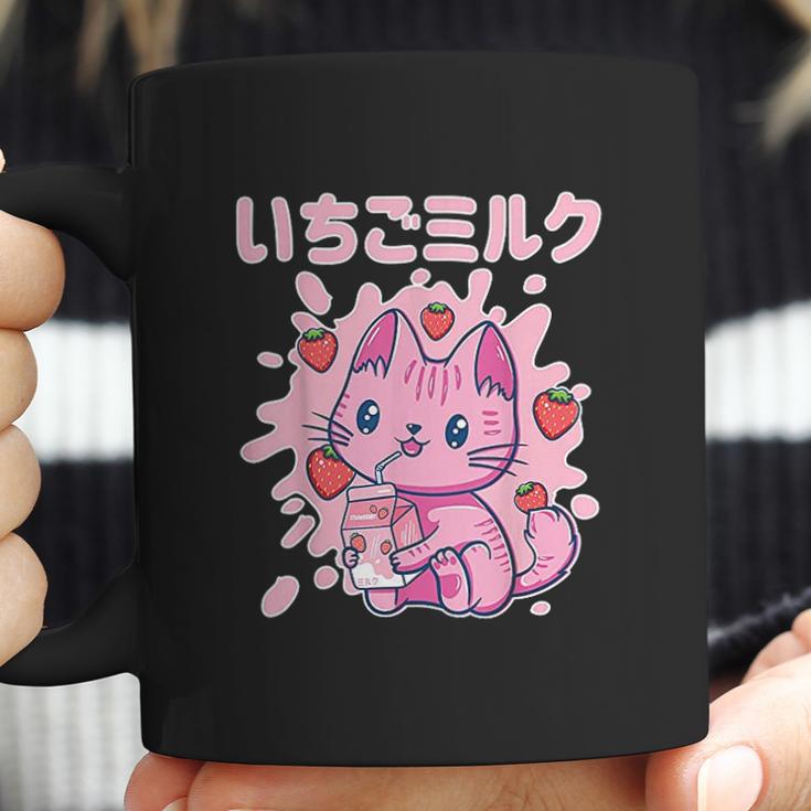 Chibi Kitten Kawaii Cat Japanese Strawberry Milk Drink Coffee Mug