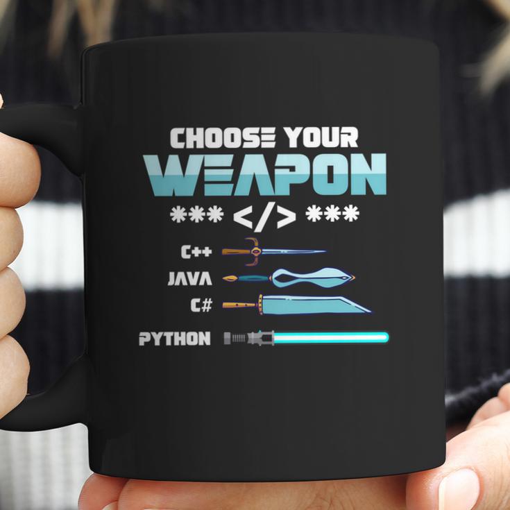 Choose Your Weapon C Java Python C Programmers Gift Graphic Design Printed Casual Daily Basic Coffee Mug