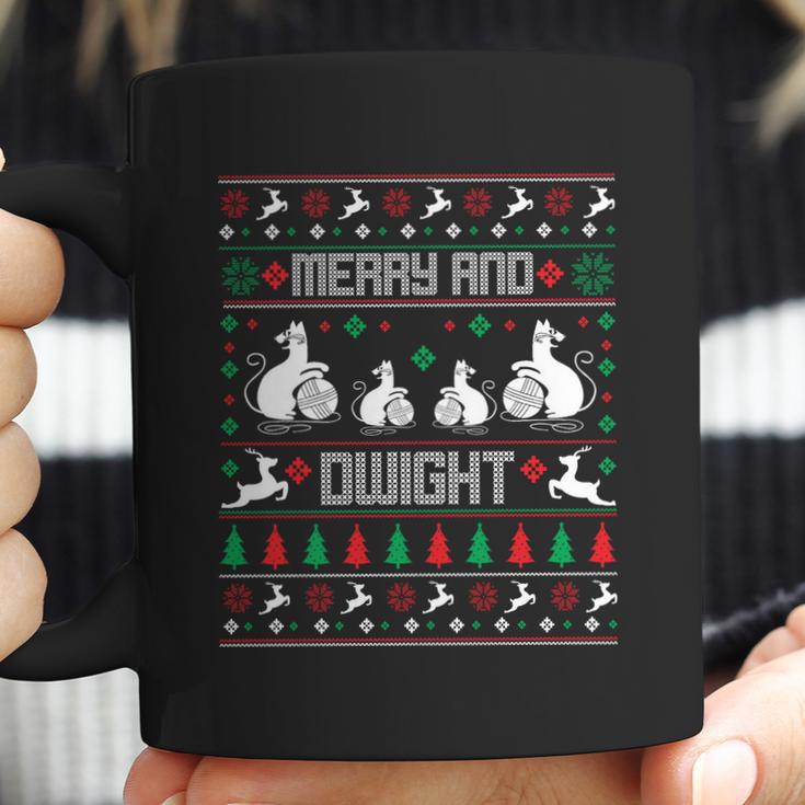 Christmas Merry And Dwight Ugly Christmas Sweater Coffee Mug