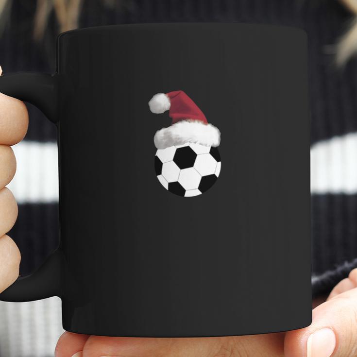 Christmas Soccer Ball Santa Claus Hat T-Shirt_Extract Coffee Mug