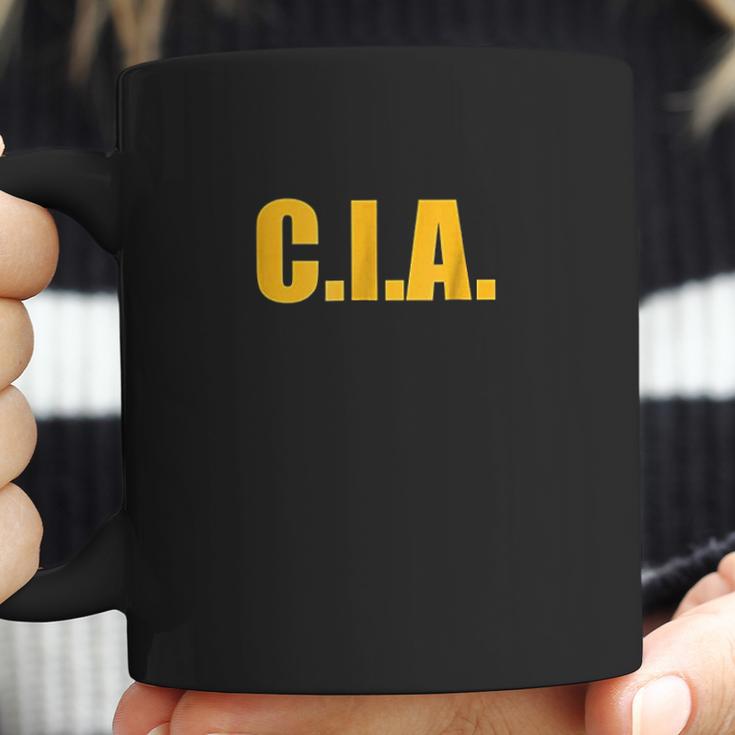 Cia Agent Funny Halloween Costume Navy Gold Coffee Mug