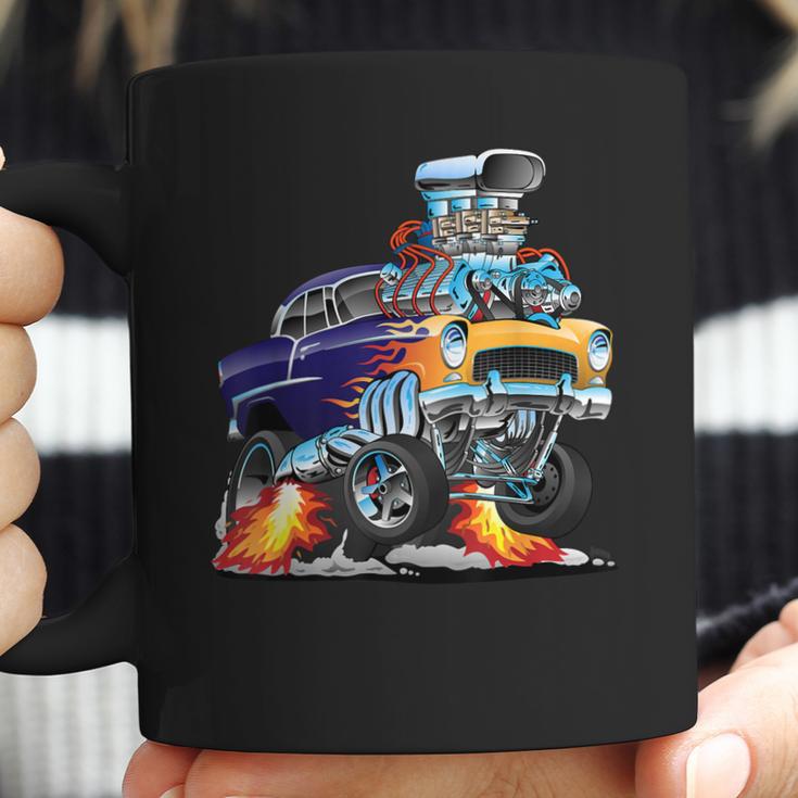 Classic Funny Fifties Muscle Car Hot Rod Dragster Cartoon Coffee Mug