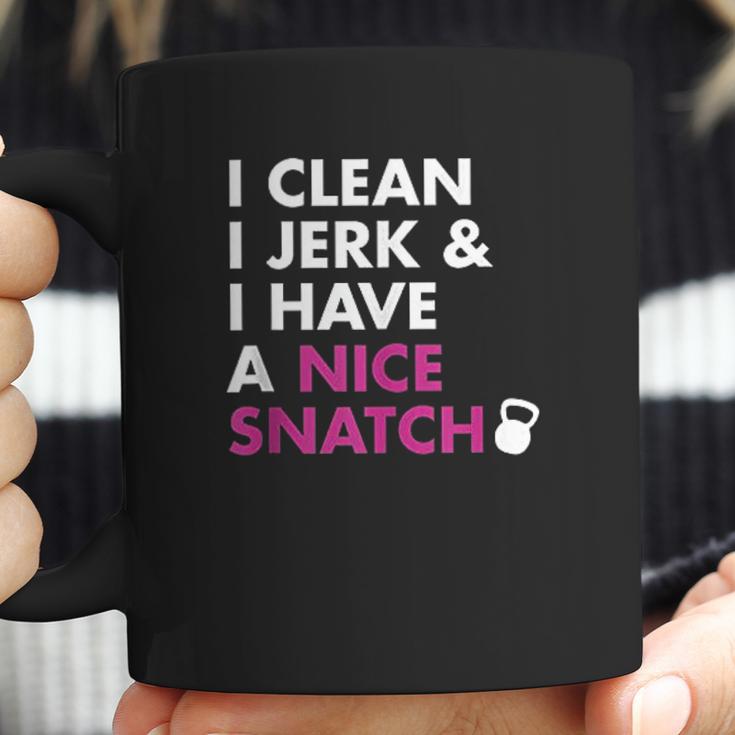 I Clean I Jerk And I Have A Nice Snatch Kettlebell Coffee Mug