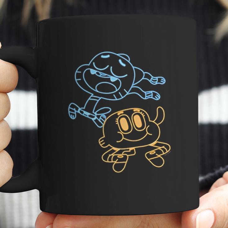 Cn The Amazing World Of Gumball & Darwin Neon Outline Coffee Mug