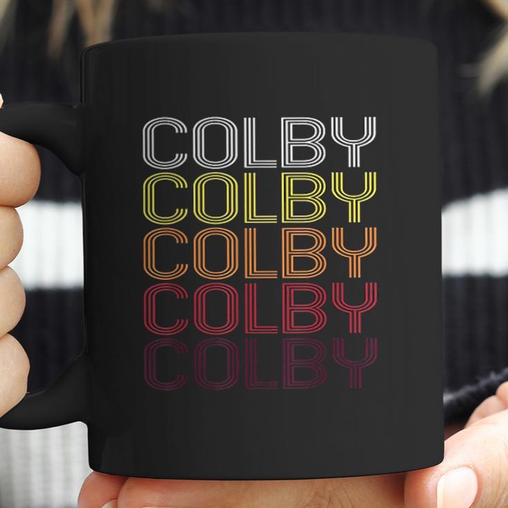 Colby Retro Wordmark Pattern Vintage Style Coffee Mug