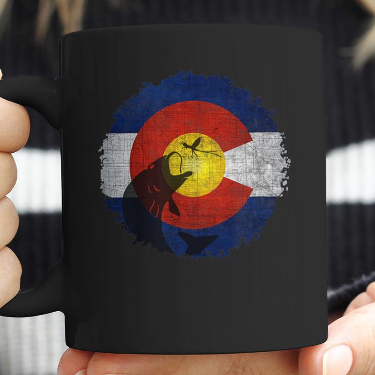 Colorado Flag With Fly Fishing Design Coffee Mug