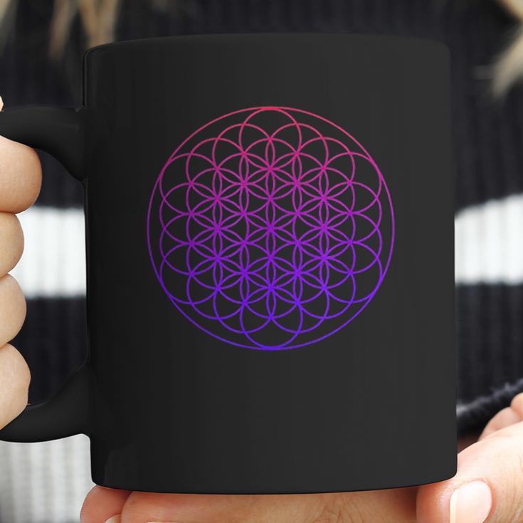 Cool Sacred Geometry Geometric Repeating Circles Trippy Yoga Coffee Mug