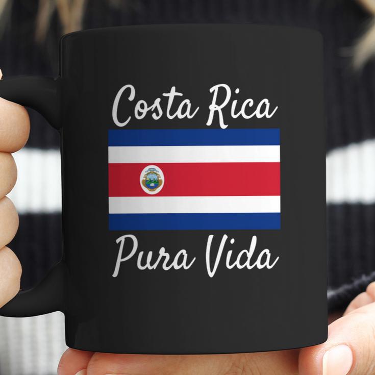 Costa Rica Pura Vida T-Shirt Beautiful National Flag Tee Coffee Mug