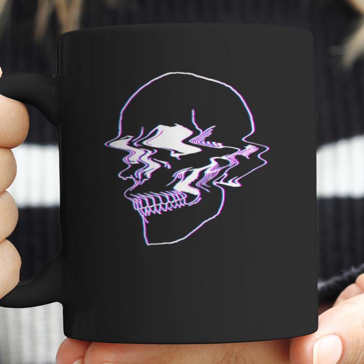 Creepy Cool Egirl Eboy Pastel Goth Vaporwave Glitch Skull Coffee Mug