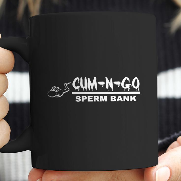 Cum-N-Go Sperm Bank Novelty Tshirt Coffee Mug