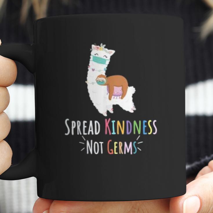 Cute Llama And Sloth Spread Kindness Not Germs Social Distancing Coffee Mug