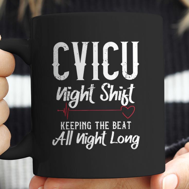 Cvicu Night Shift Nurse Keeping The Beat Coffee Mug