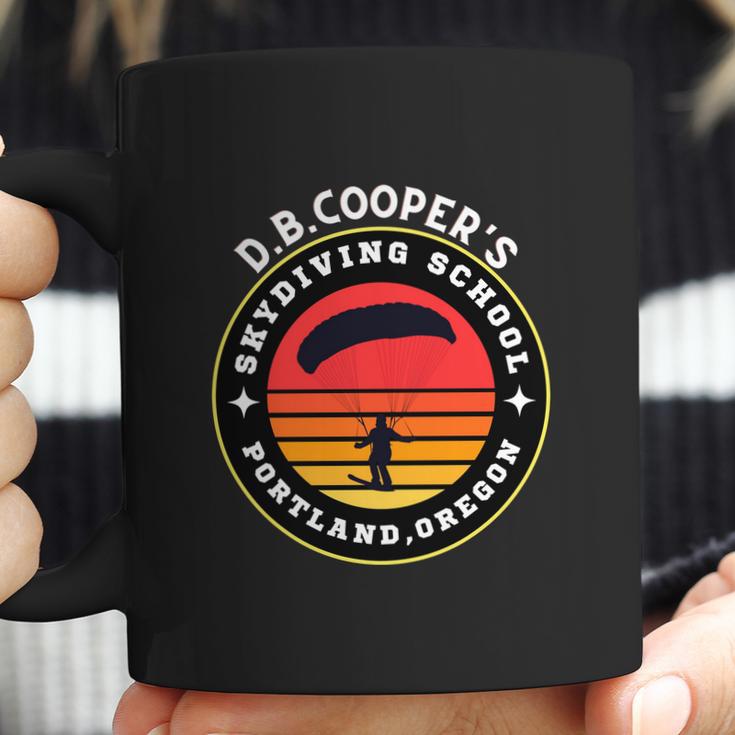 D B Cooper Robber Thief Parachute Skydiving School Portland Oregon Retro Coffee Mug