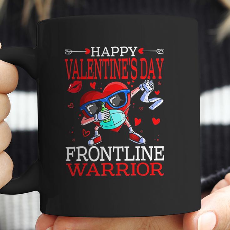 Dabbing Heart Masked Happy Valentines Day Frontline Warrior Coffee Mug