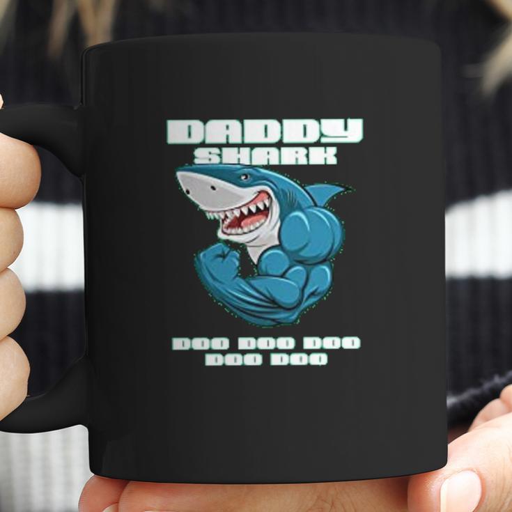 Daddy Shark Doo Doo Fathers Day Funny Gift Coffee Mug