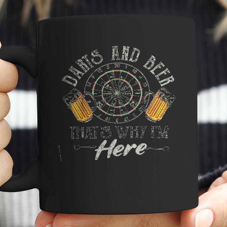 Darts And Beer Thats Why Im Here Meaningful 2022 Gift Coffee Mug