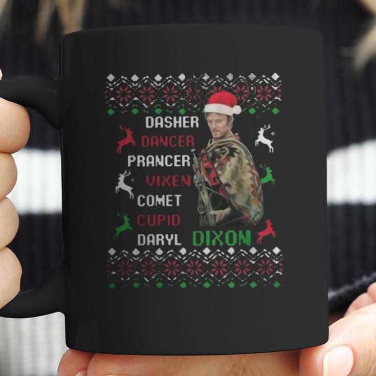 Daryl Dixon Dasher Dancer Prancer Vixen Cupid Ugly Christmas Coffee Mug