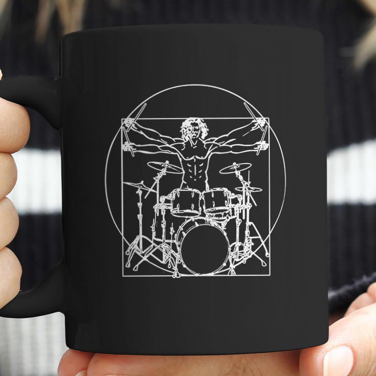 Davinci Drums T-Shirt Vitruvian Man DrummerShirts Coffee Mug