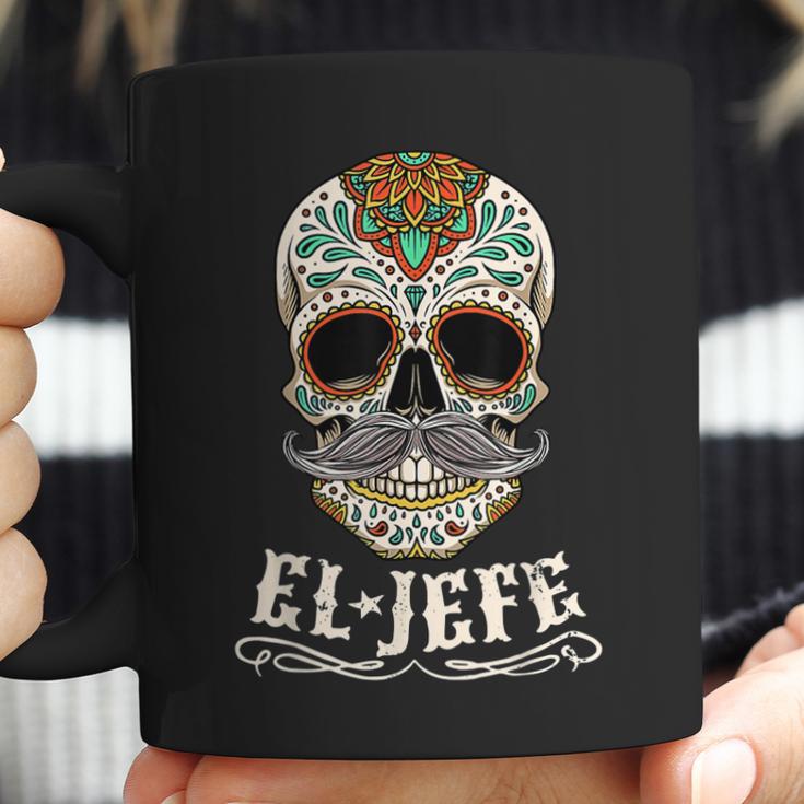 Day Of The Dead Mexico El Jefe Boss Sugar Skull Halloween Coffee Mug