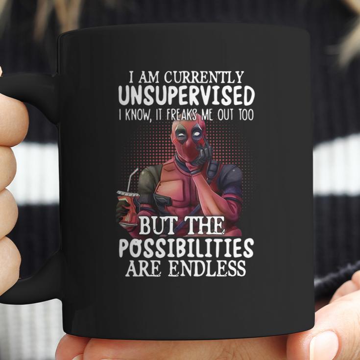 Deadpool I Am Currently Unsupervised I Know It Freaks Me Out Too Shirt Coffee Mug