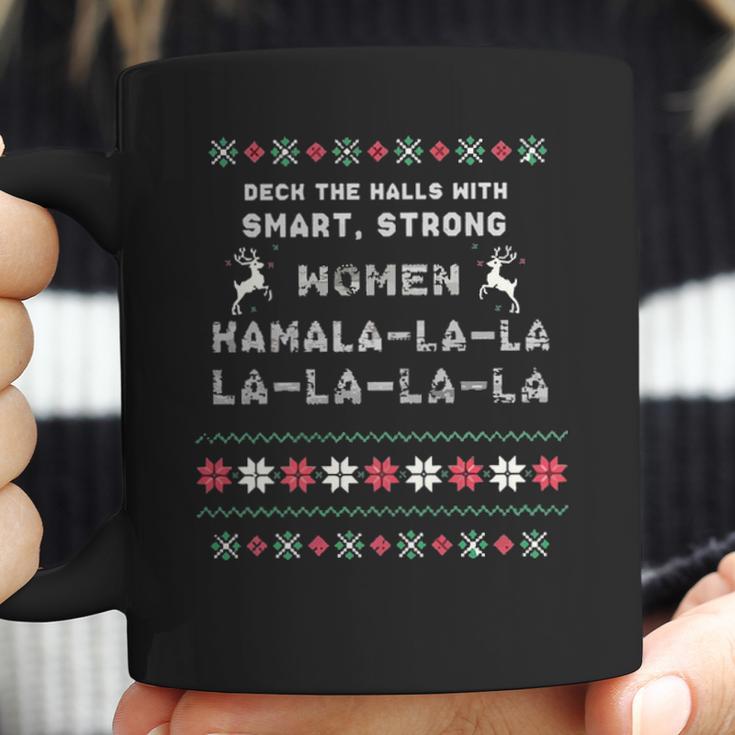 Deck The Halls With Smartstrong Woman Kamala Funny ChristmasCoffee Mug