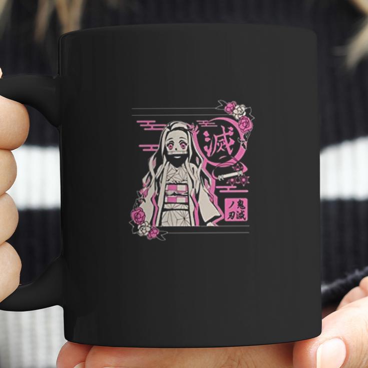 Demon Slayer Graphic In Pink Coffee Mug