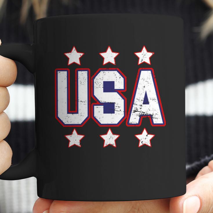 Distressed Usa Patriotic Logo Coffee Mug