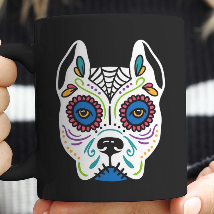 Dog Sugar Skull Dia De Los Muertos Pit Bull Day Of The Dead Coffee Mug