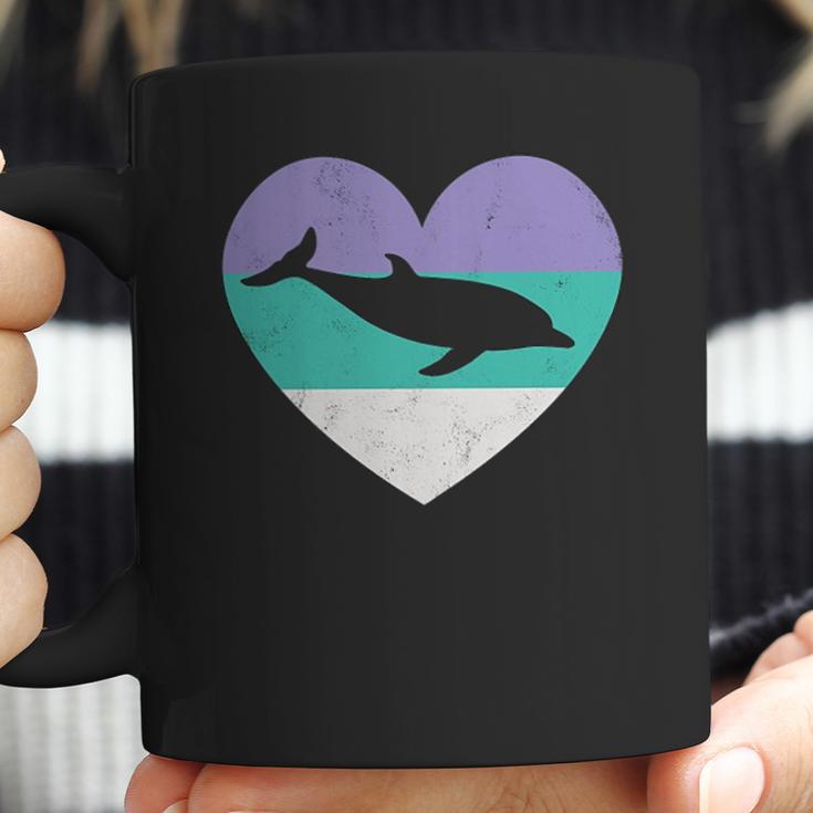 Dolphin Vintage Heart Coffee Mug