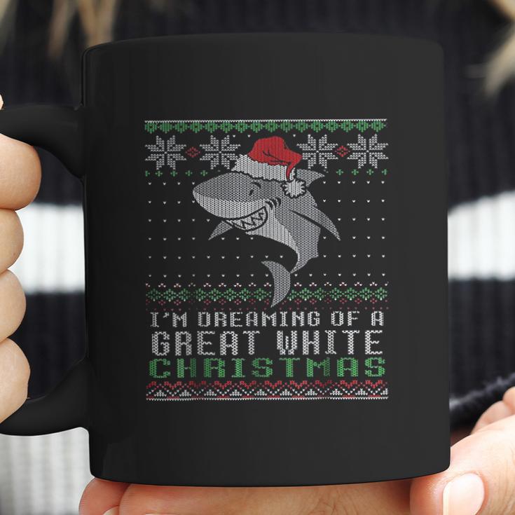 Im Dreaming Of A Great White Christmas Shark Coffee Mug