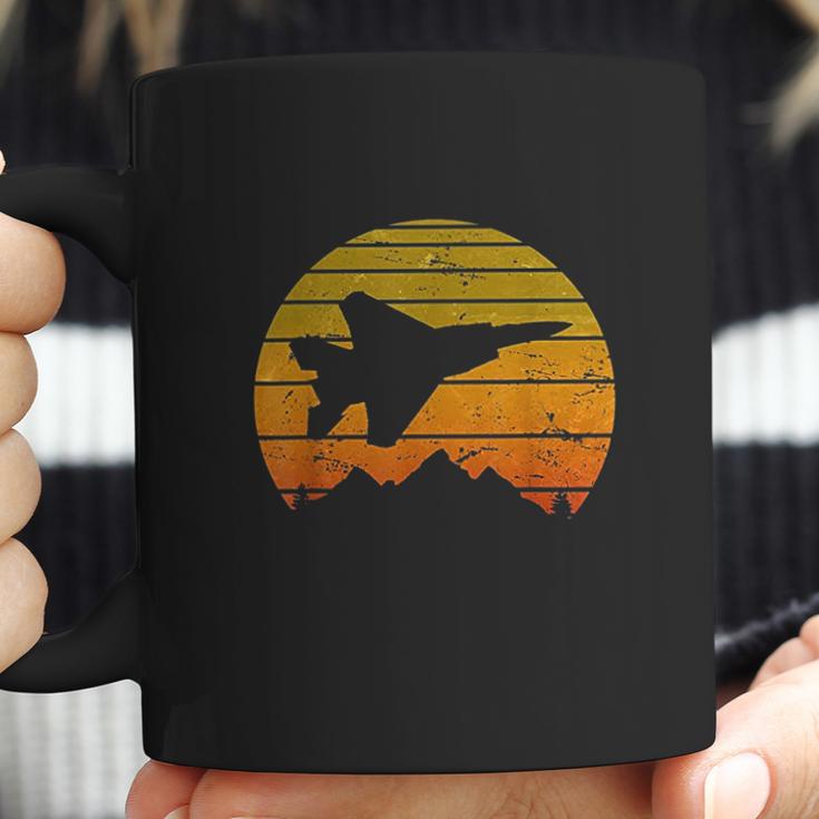 Eagle Jet Fighter Sunrise Vintage Retro Pilot Coffee Mug