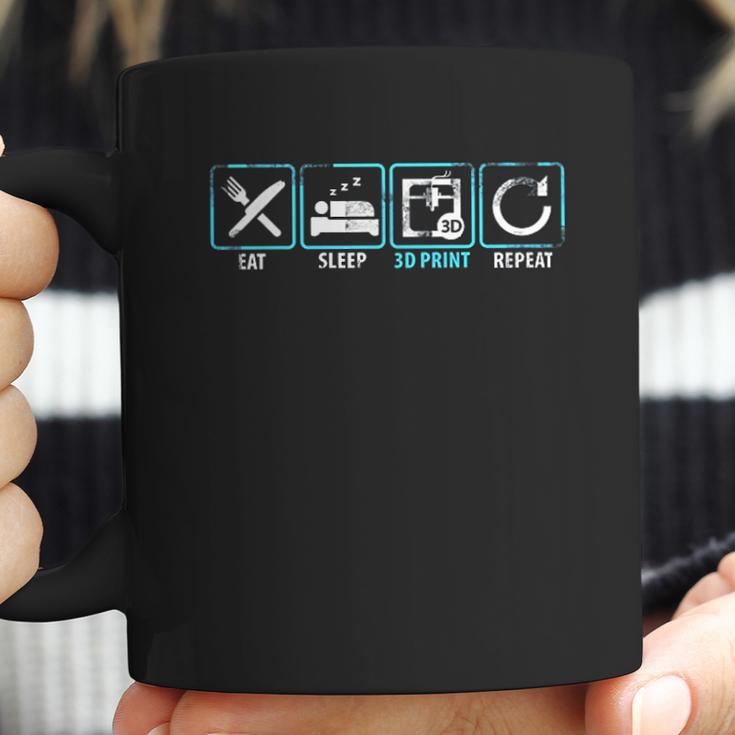 Eat Sleep 3D Print Repeat Filament 3D Printer Tech Gift Coffee Mug