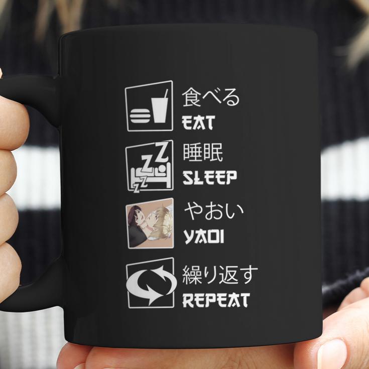 Eat Sleep Yaoi Repeat Gift Graphic Design Printed Casual Daily Basic Coffee Mug