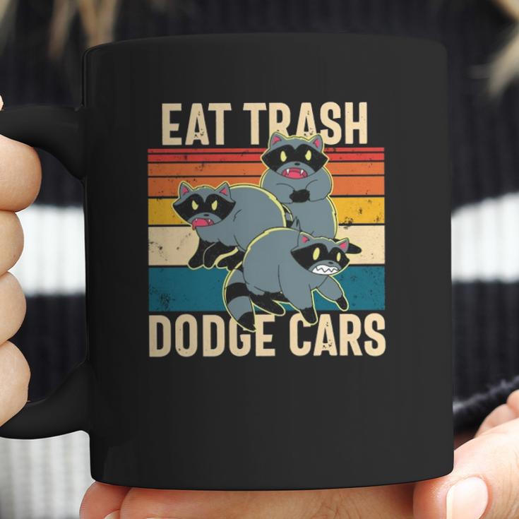 Eat Trash Dodge Cars Retro Raccoon Trash Panda Funny Raccoon Coffee Mug