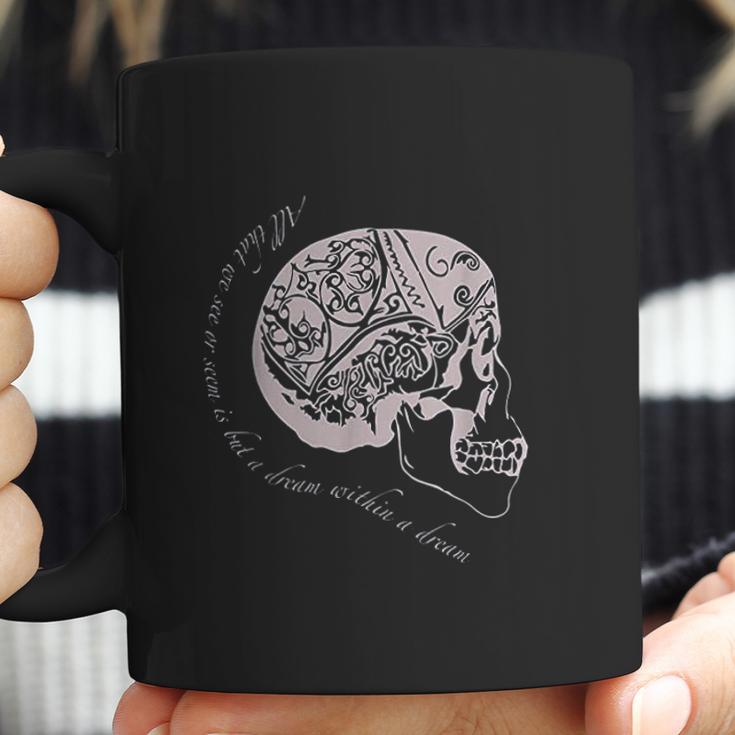 Edgar Allan Poe Skull Coffee Mug