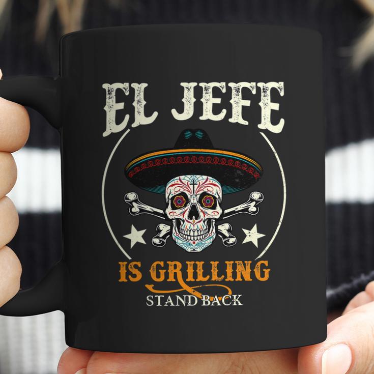 El Jefe Grilling Stand Back Funny Mexican Dad Playera Coffee Mug