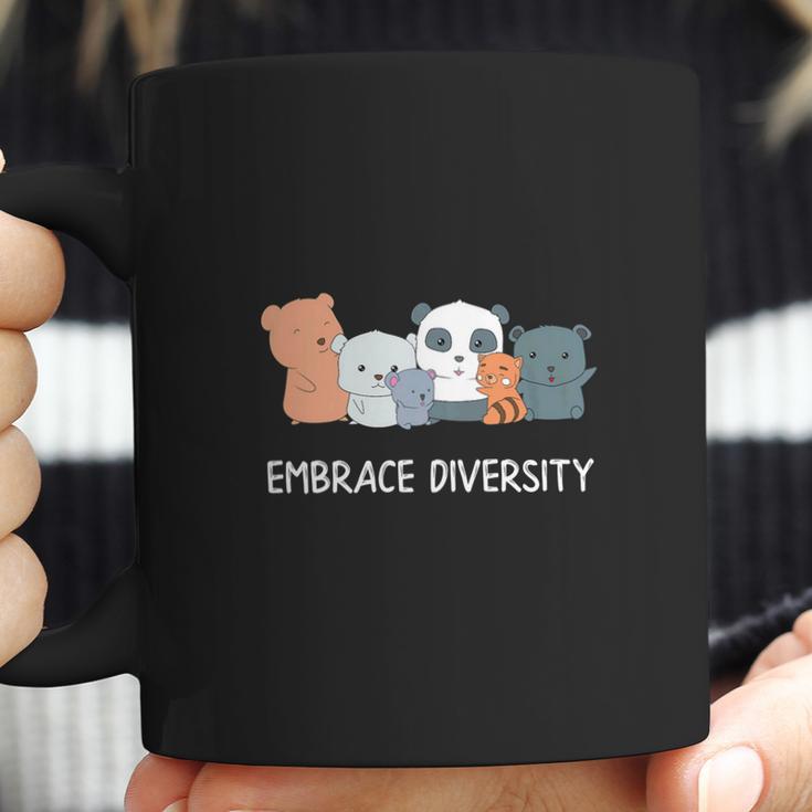 Embrace Diversity Funny Bear Kindness Animal Coffee Mug