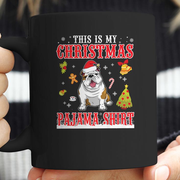 English Bulldog Snow Gilf This Is My Christmas Pajama Shirt Coffee Mug