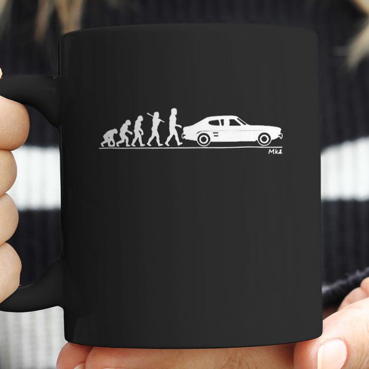 Evolution Of Man Ford Capri Mk1 T-Shirt Coffee Mug