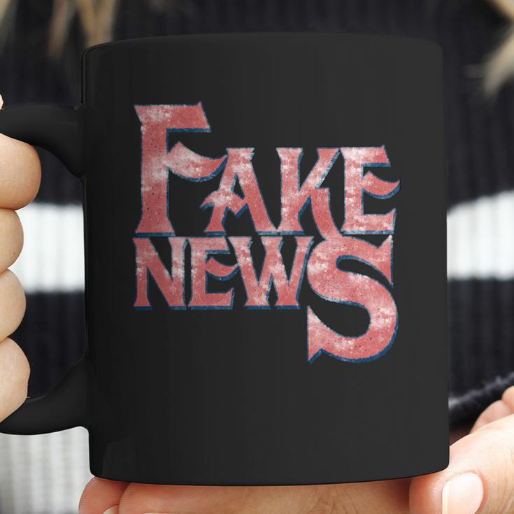 Fake News Distressed Text Coffee Mug