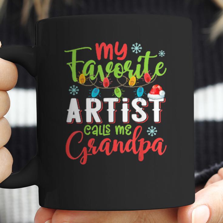 My Favorite Artist Calls Me Grandpa Xmas Light Coffee Mug