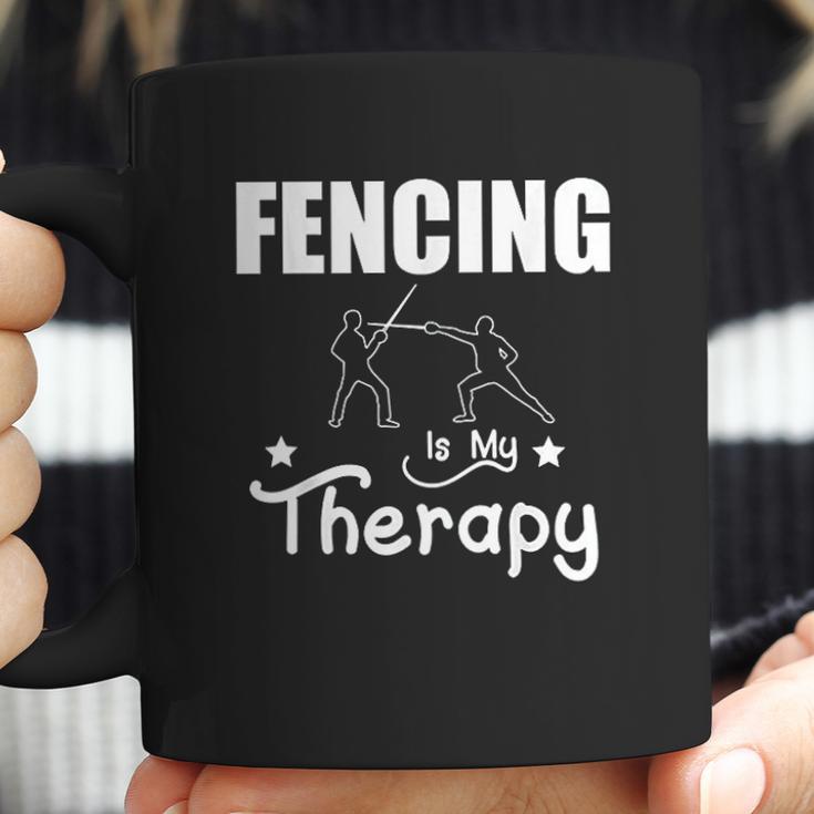 Fencing Is My Therapy Foil Sabre Epee Coffee Mug