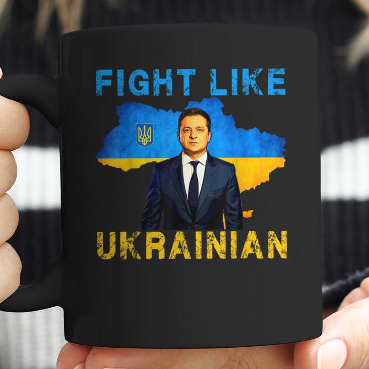 Fight Like Ukrainian I Stand With Ukraine Volodymyr Zelensky Men Women T-Shirt Graphic Print Casual Unisex Tee Coffee Mug