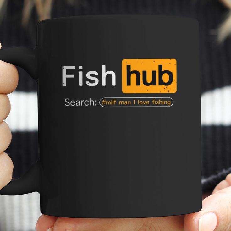 Fish Hub Funny Dirty Fishing Joke Milf Man I Love Fishing Coffee Mug