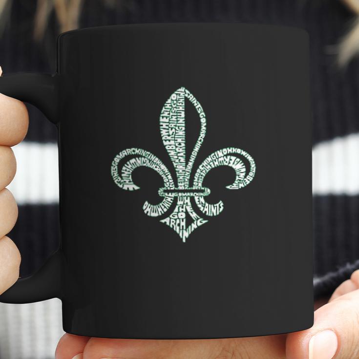 Fleur De Lis Using Lyrics To When The Saints Go Marching Coffee Mug